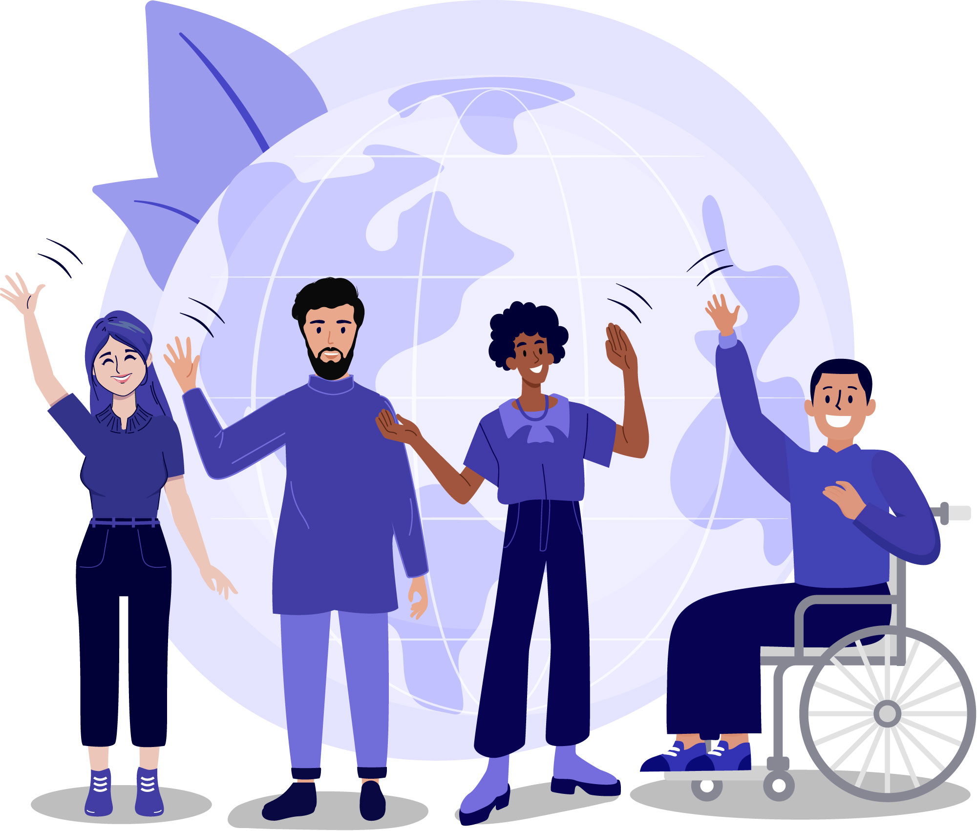 A photo from the main page of the Digital Organizing SOS: Stories of Security game shows the leaders of civil society organizations that you, as a digital security trainer, are asked to help as part of the game.